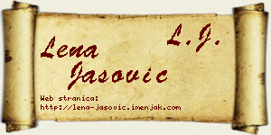 Lena Jašović vizit kartica